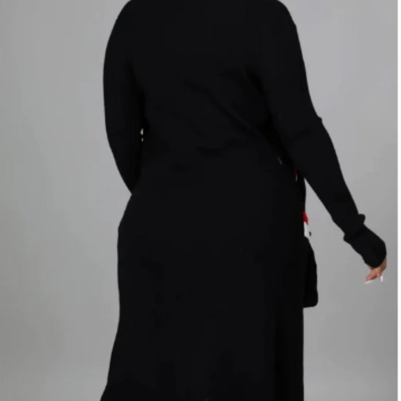 Wrapped Ribbed Long Cardigan Dress Brand New - Picture 8 of 9